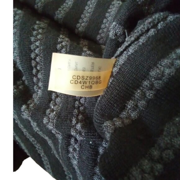 Calvin Klein Gray & Black Knit 3/4 Sleeve Mini Dress Size L - Picture 7 of 7